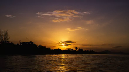 Indonesia nature sunset HD Desktop Wallpaper | Background Image
