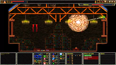 HD desktop wallpaper of Unepic game showcasing a player character in a dungeon with a floating brain enemy.