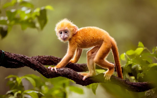 Animal Golden snub-nosed monkey HD Desktop Wallpaper | Background Image