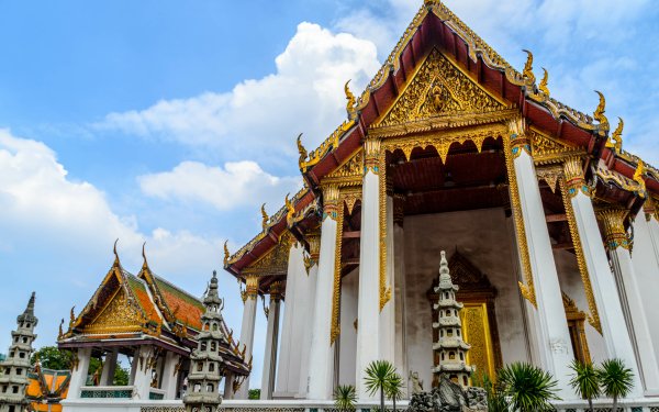 Religious Wat Suthat Temples Bangkok Thailand Architecture HD Wallpaper | Background Image