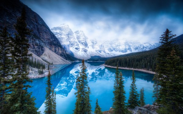Tierra/Naturaleza Lago Moraine Lagos Banff National Park Canadá Alberta Canadian Rockies Valley Of Ten Peaks Reflejo Lago Montaña Fondo de pantalla HD | Fondo de Escritorio