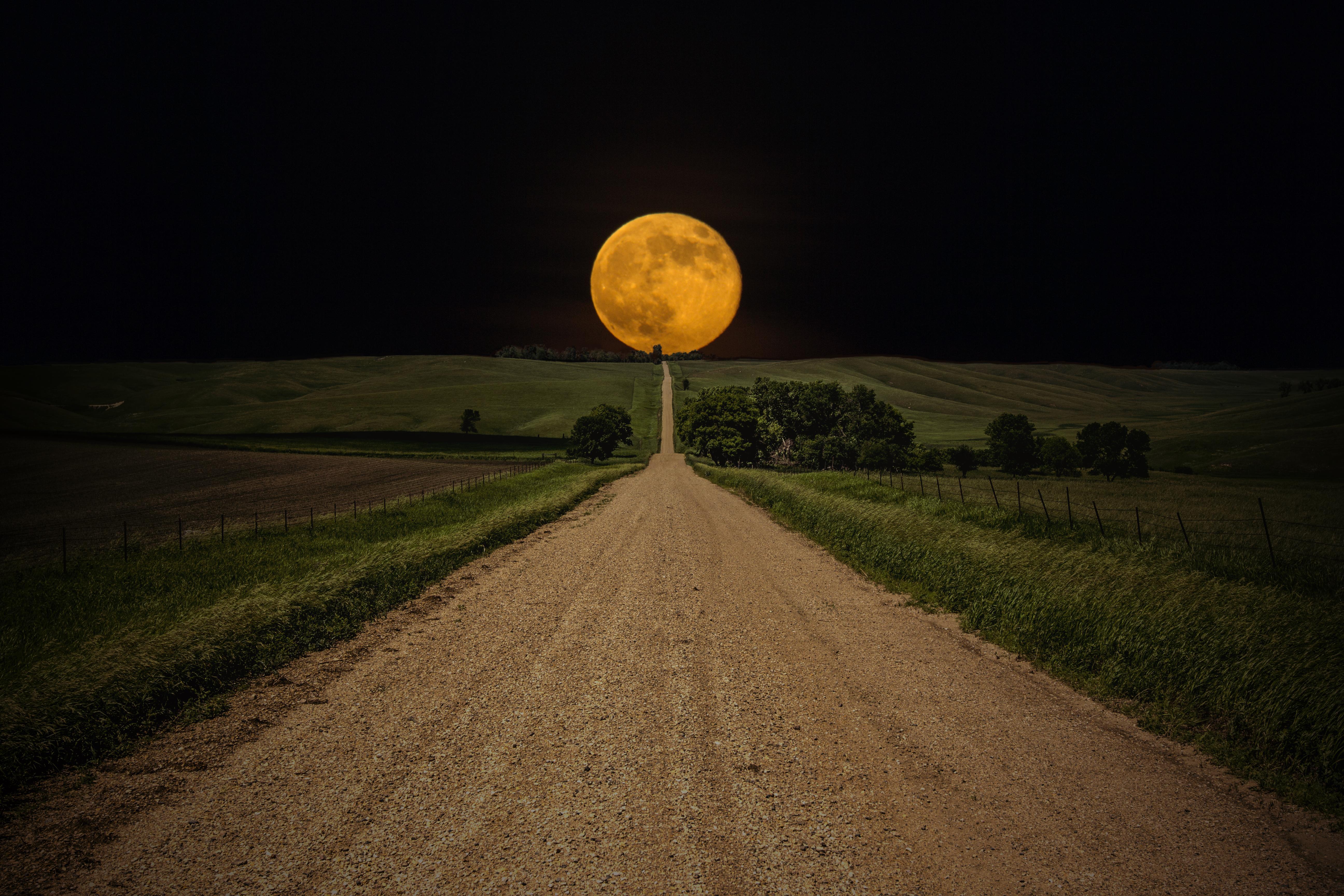 Full Moon In Dark Night Live Wallpaper - free download