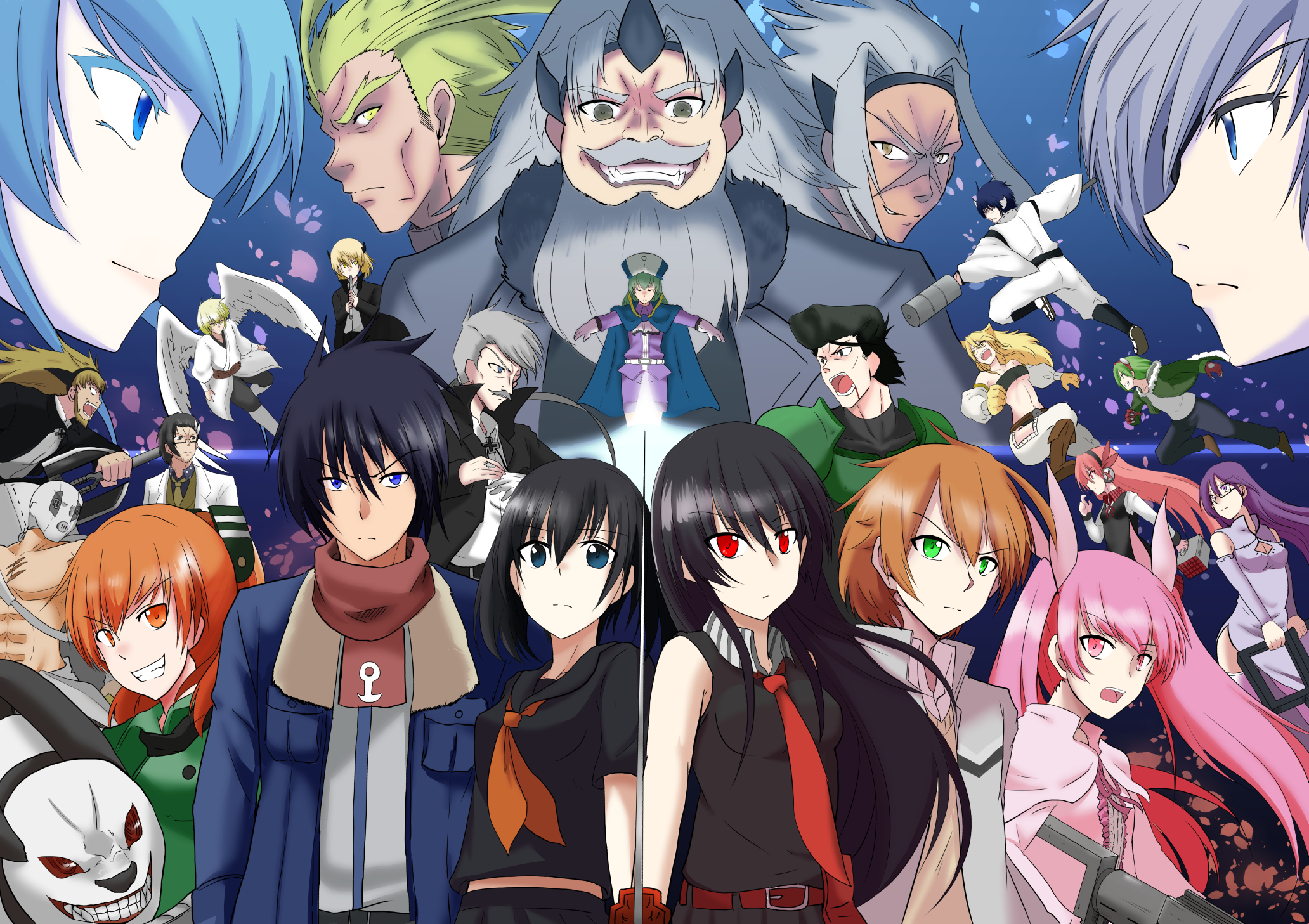 Akame ga Kill! (Akame, Tatsumi, Mine, Leone, Sheele, Bulat