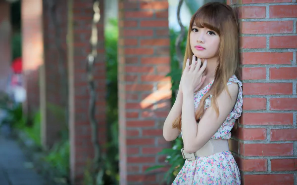 bokeh dress Taiwanese asian model woman Cubie Wang HD Desktop Wallpaper | Background Image