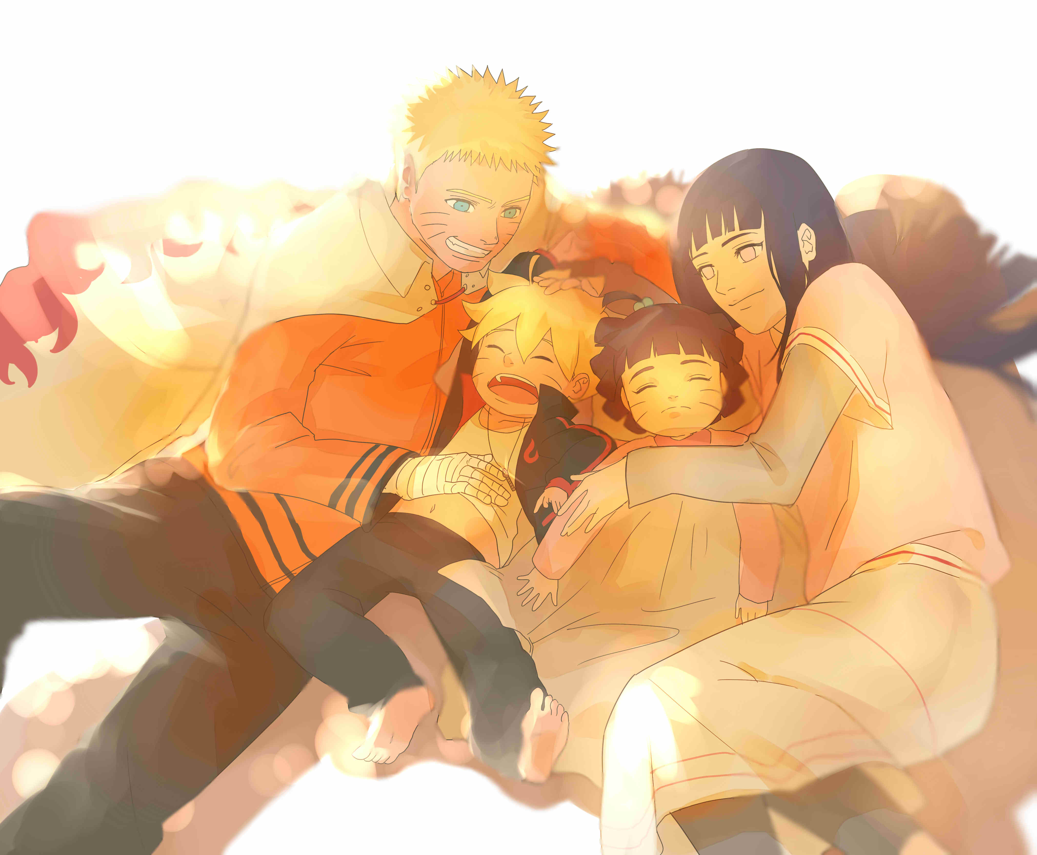 Naruto family, Himawari, Hinata, Naruto, Boruto, HD wallpaper