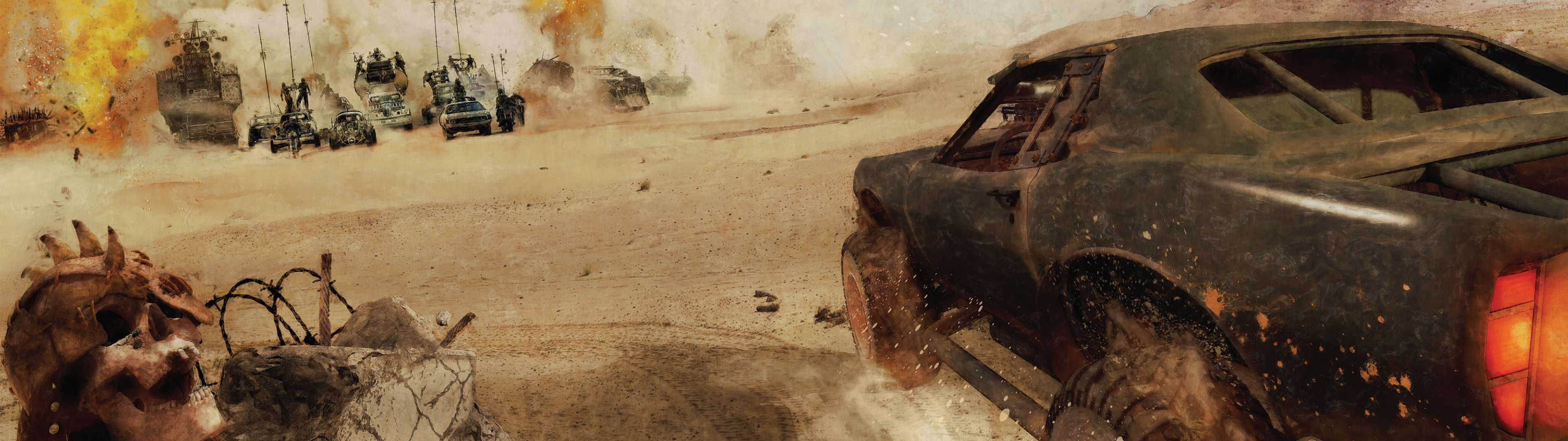 Mad Max Fury Road Hd Wallpaper Background Image 3840x1080 Id 599771 Wallpaper Abyss