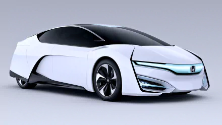 White Honda FCEV concept car in a sleek futuristic profile — 4K Ultra HD PC desktop wallpaper and background.