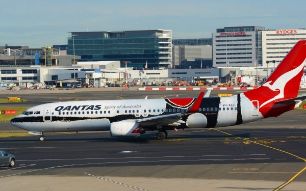 Vehicles Boeing 737 Aircraft Boeing Qantas Airplane Sydney Airport Australia HD Wallpaper | Background Image