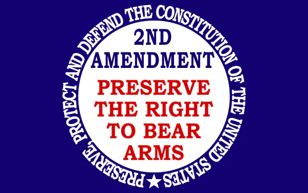 4K Ultra HD desktop wallpaper featuring a bold 2nd Amendment design with the phrase Preserve the Right to Bear Arms surrounded by a circular protection message.