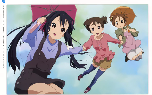 Jun Suzuki Ui Hirasawa Azusa Nakano Anime K-ON! HD Desktop Wallpaper | Background Image