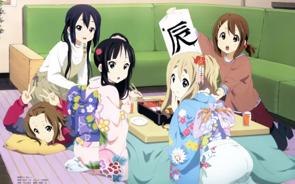 Azusa Nakano Tsumugi Kotobuki Ritsu Tainaka Yui Hirasawa Mio Akiyama Anime K-ON! HD Desktop Wallpaper | Background Image