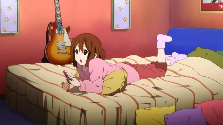 Yui Hirasawa Anime K-ON! HD Desktop Wallpaper | Background Image
