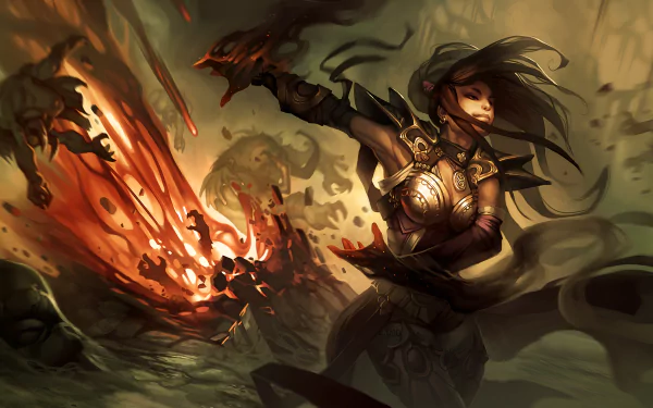 4K Ultra HD Diablo III: Reaper of Souls wallpaper featuring the Wizard character unleashing a fiery spell in a dark, intense battle scene.