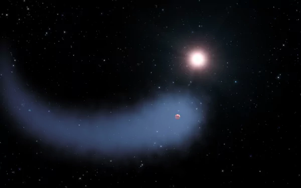  Hubble Sees a “Behemoth” Bleeding Atmosphere Around a Warm Exoplanet
