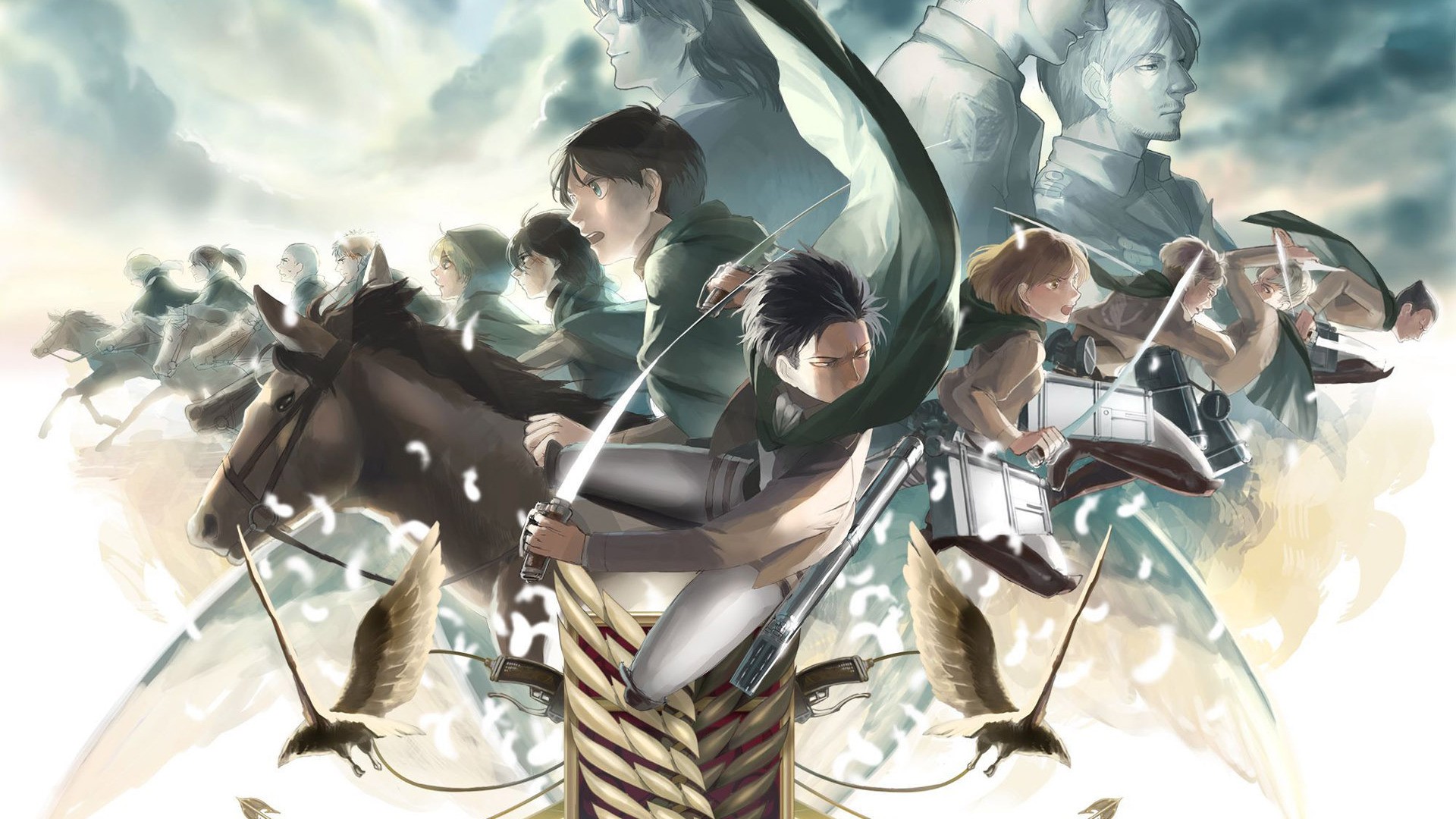 Shingeki No Kyojin Scouting Legion Hd Wallpaper