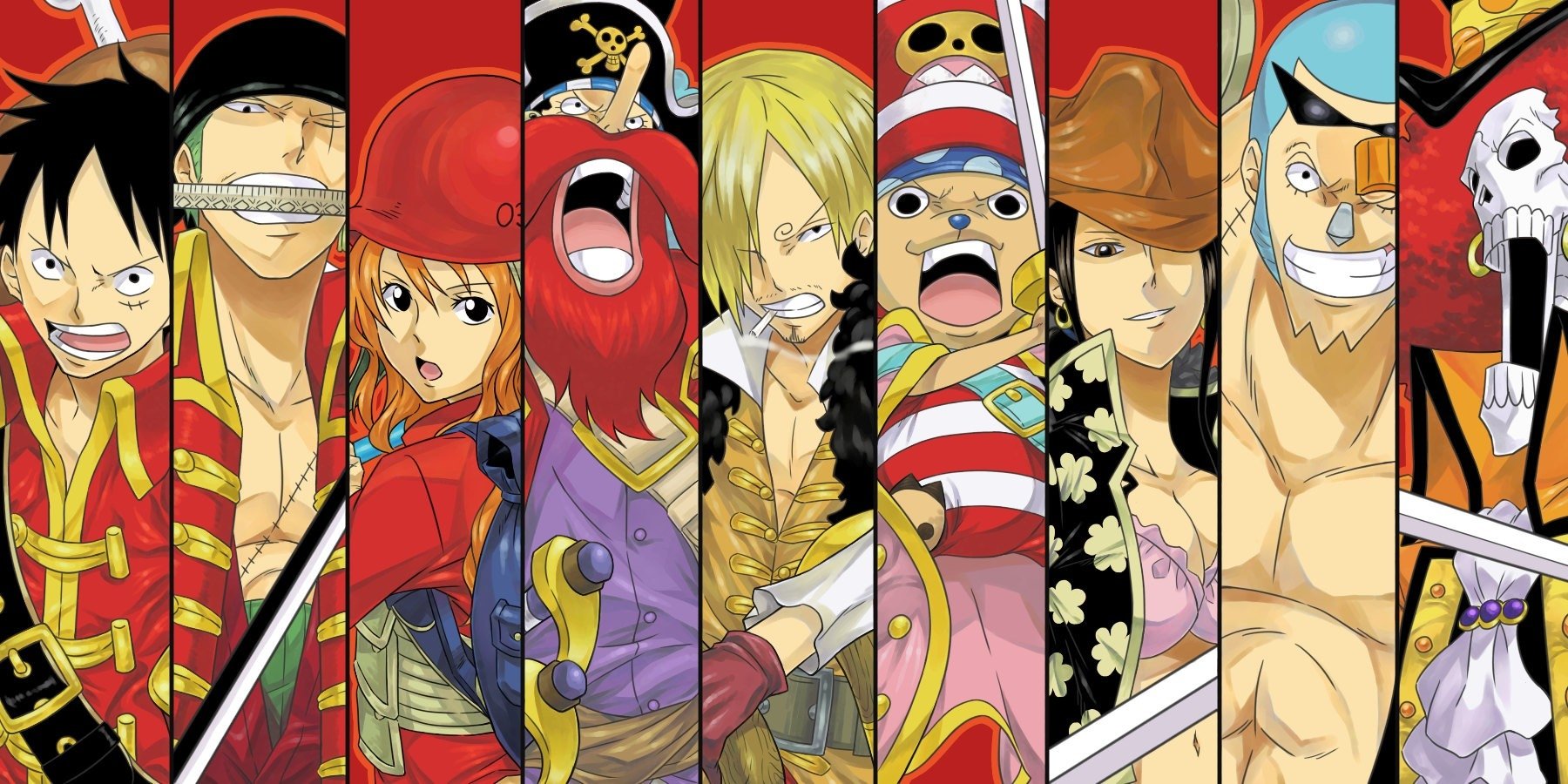 Monkey D. Luffy's crew Wallpaper and Background Image | 1800x900 | ID luffy whole crew wallpaper