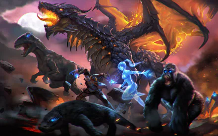 fantasy battle HD Desktop Wallpaper | Background Image