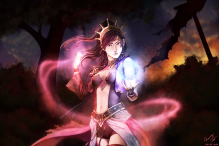 4K Ultra HD Diablo III wallpaper featuring the Wizard character casting powerful spells amid a dark, mystical forest background from the video game Diablo III.