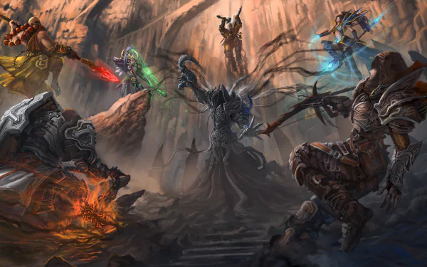 Crusader (Diablo III) Barbarian (Diablo III) Witch Doctor (Diablo III) Monk (Diablo III) Wizard (Diablo III) Demon Hunter (Diablo III) Malthael (Diablo III) video game Diablo III: Reaper Of Souls HD Desktop Wallpaper | Background Image