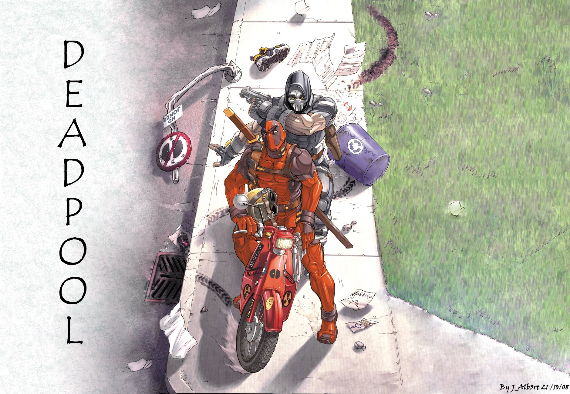 Download Comic Deadpool Wallpaper | 1879x1300 | Wallpaper Abyss