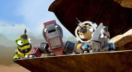 HD wallpaper featuring characters from Dinotrux animated series, posed for a vibrant desktop background.