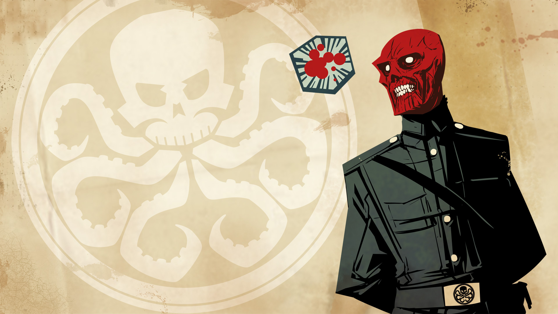 Comics Red Skull HD Wallpaper Background Image.