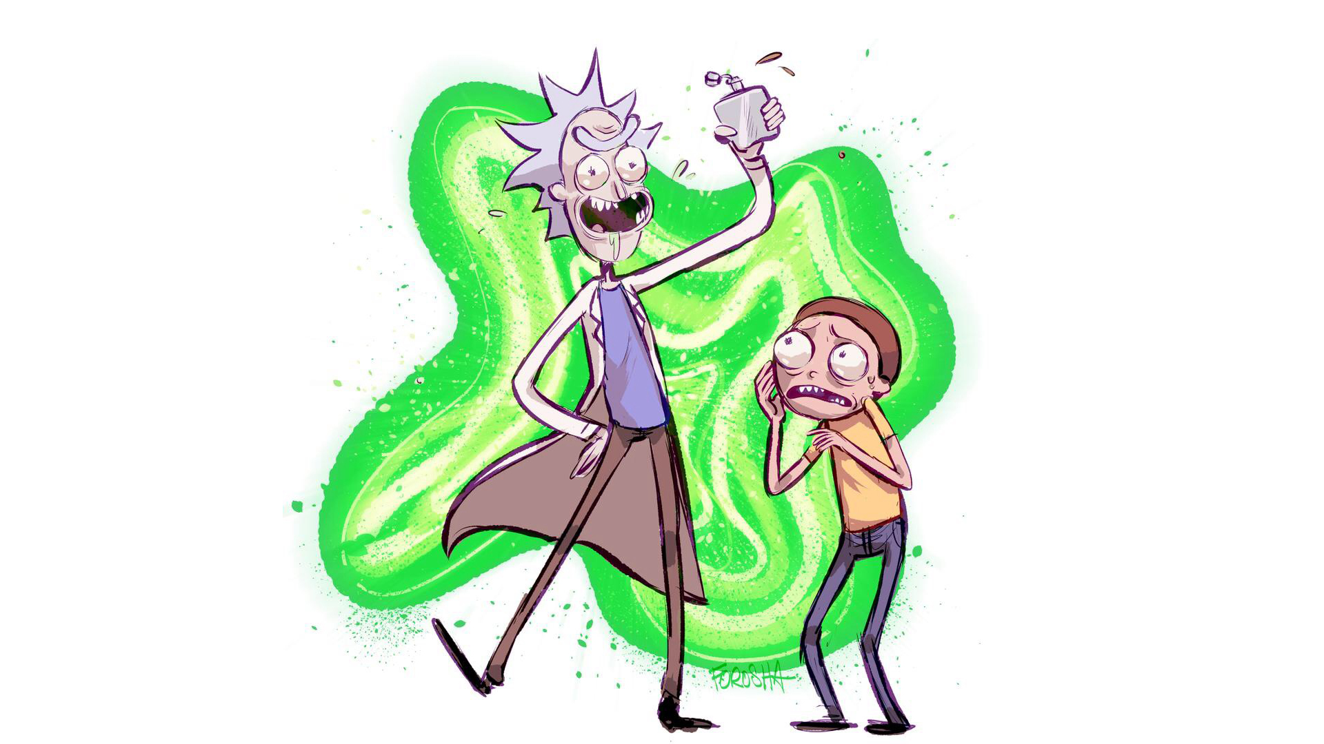 HD Rick Sanchez Wallpaper - Vibrant Rick and Morty Art by patrika