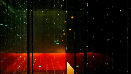 HD PC desktop wallpaper featuring abstract dark and neon light patterns inspired by the music and aesthetic of Deftones.