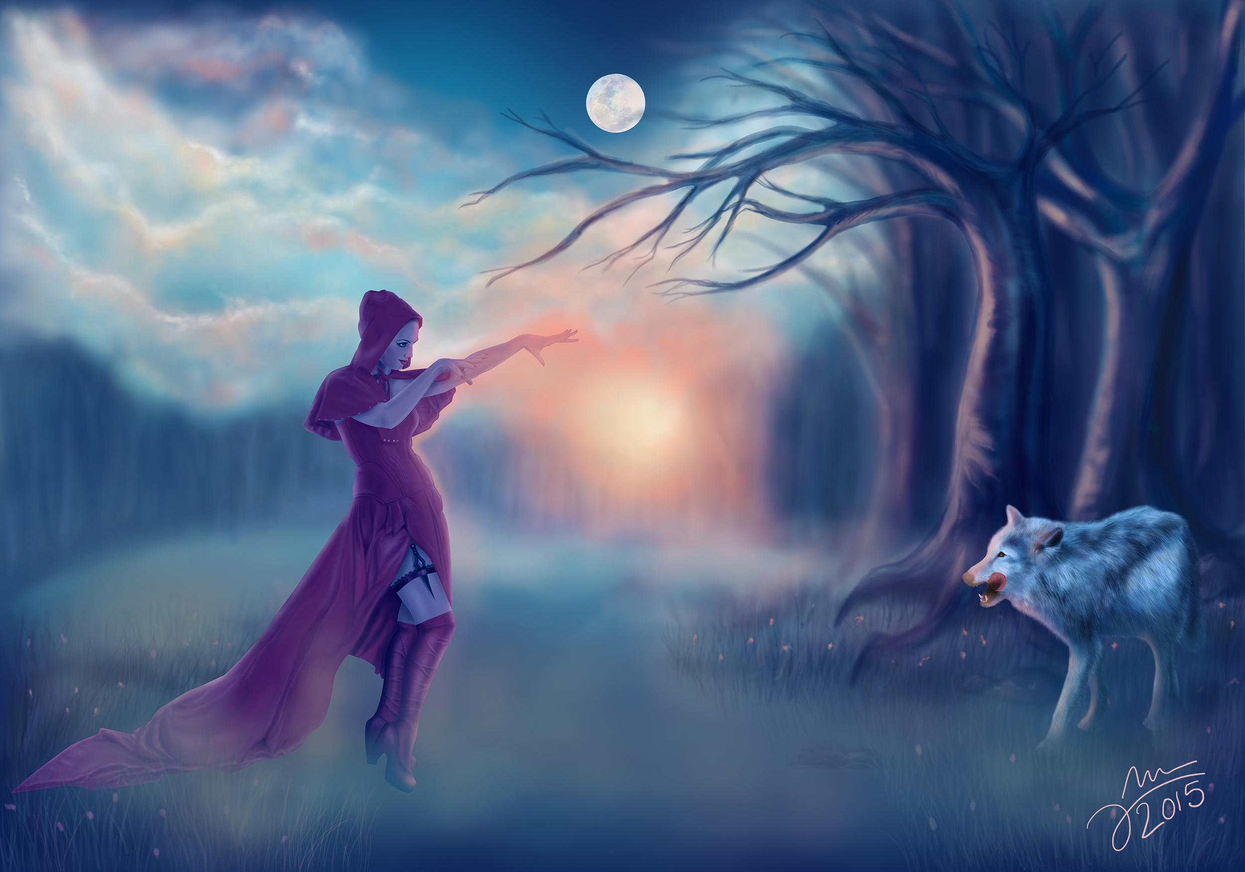 Fantasy Red Riding Hood HD Wallpaper by Arkel666