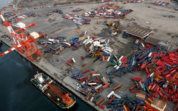 man made Container terminal HD Desktop Wallpaper | Background Image