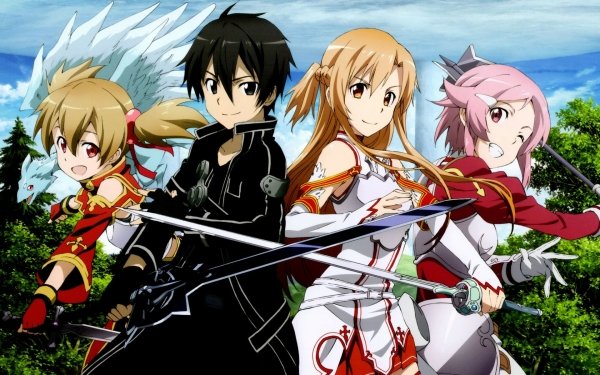 Anime Sword Art Online Silica Kirito Asuna Yuuki Lisbeth HD Wallpaper | Background Image