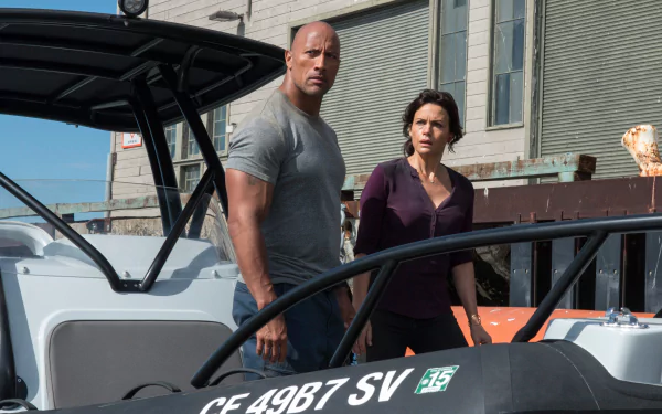 Carla Gugino Dwayne Johnson movie San Andreas HD Desktop Wallpaper | Background Image