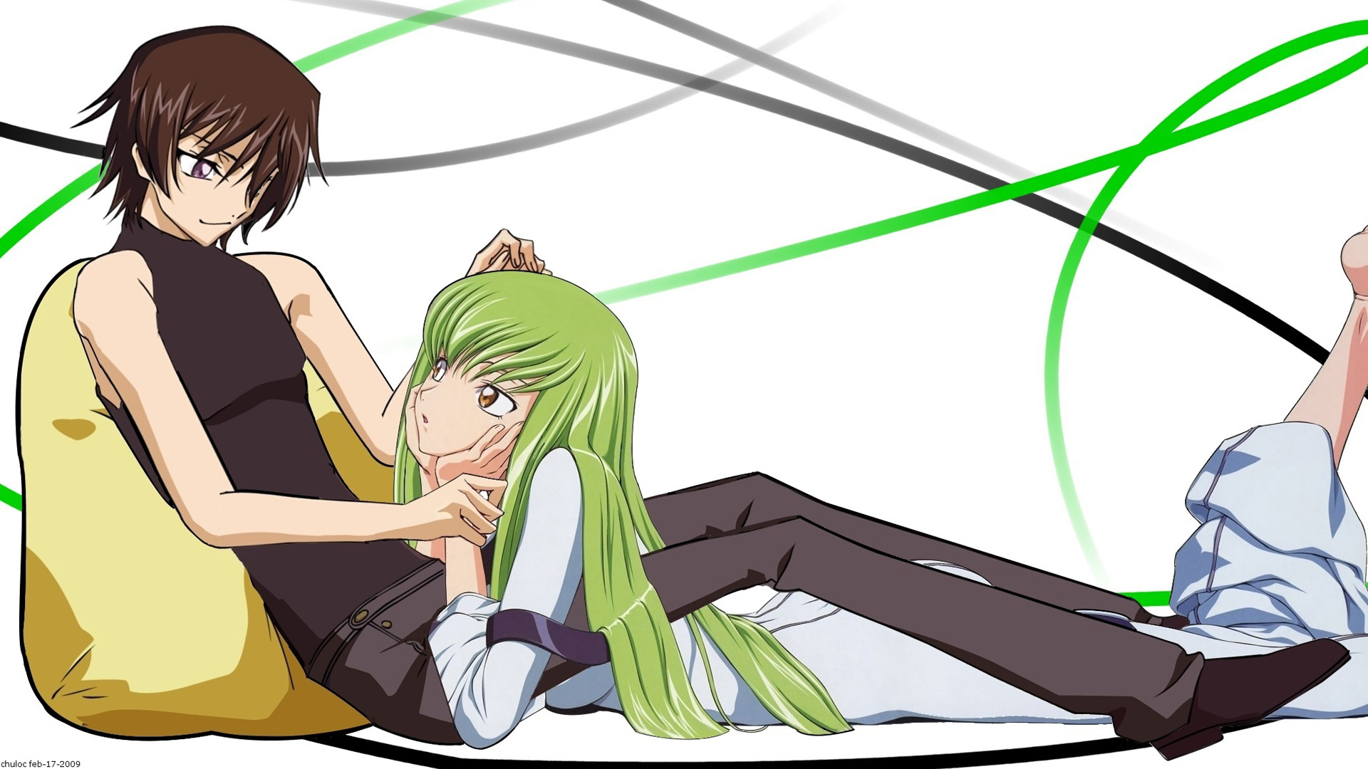 C.C, cute, code geass, cc, anime girl, sexy, green hair, HD wallpaper