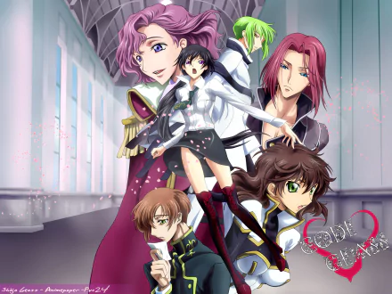 Suzaku Kururugi Lelouch Lamperouge Rolo Lamperouge Cornelia Li Britannia Kallen Kōzuki C.C. (Code Geass) Anime Code Geass HD Desktop Wallpaper | Background Image