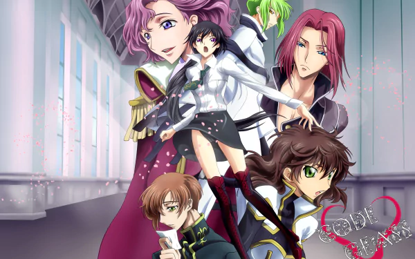 Suzaku Kururugi Lelouch Lamperouge Rolo Lamperouge Cornelia Li Britannia Kallen Kōzuki C.C. (Code Geass) Anime Code Geass HD Desktop Wallpaper | Background Image
