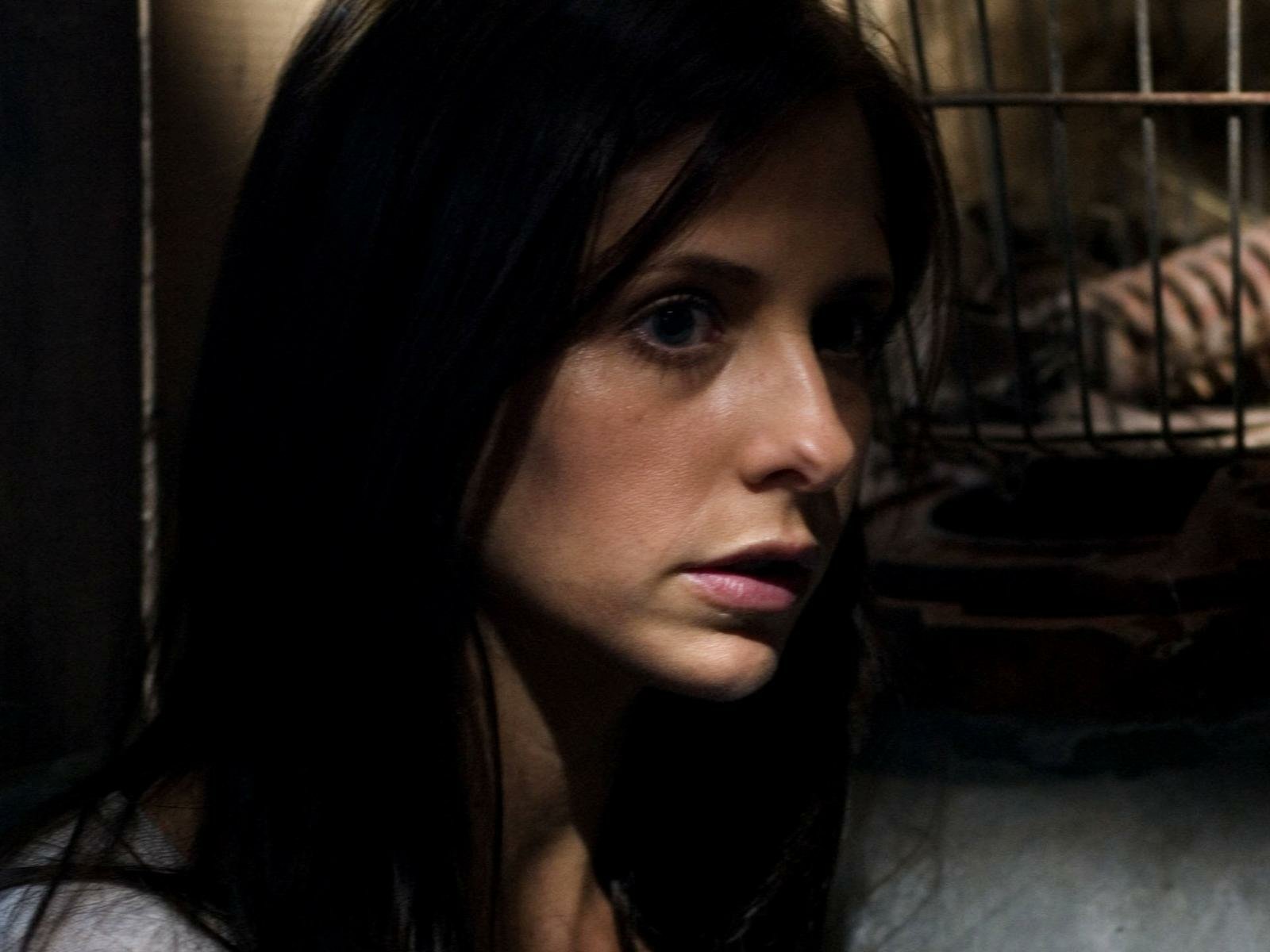 HD PC desktop wallpaper: close-up of a dark-haired woman in moody, gritty lighting, from the movie The Return (2006).
