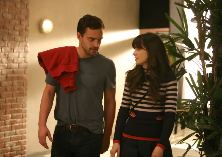 Nick Miller Jake Johnson Jessica Day Zooey Deschanel TV Show New Girl HD Desktop Wallpaper | Background Image