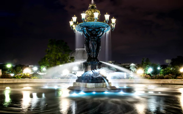 man made Bartholdi Fountain HD Desktop Wallpaper | Background Image