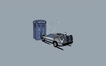 DeLorean Back To The Future funny HD Desktop Wallpaper | Background Image