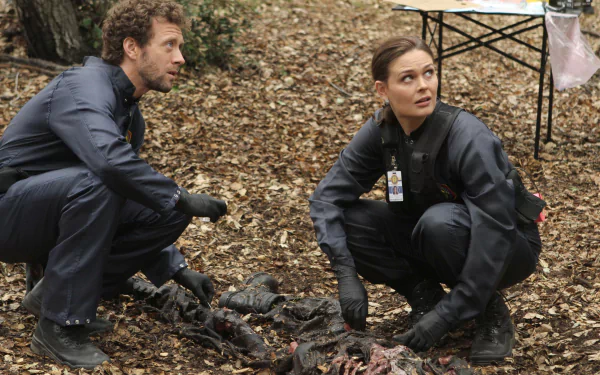 Jack Hodgins T.J. Thyne Emily Deschanel Temperance Brennan TV Show Bones (TV Show) HD Desktop Wallpaper | Background Image