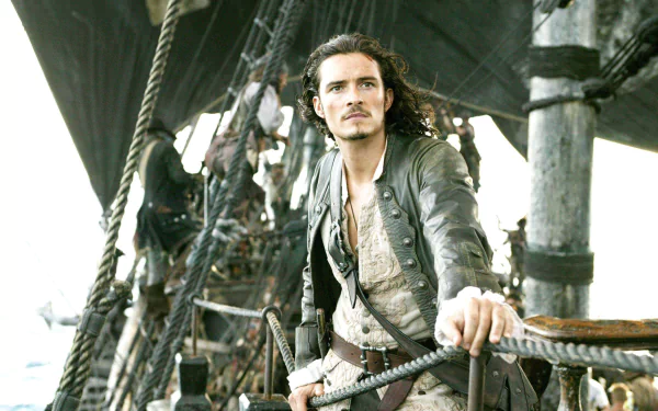 Will Turner Orlando Bloom movie Pirates Of The Caribbean: Dead Man's Chest HD Desktop Wallpaper | Background Image