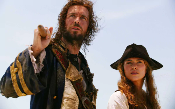James Norrington Jack Davenport Elizabeth Swann Keira Knightley movie Pirates Of The Caribbean: Dead Man's Chest HD Desktop Wallpaper | Background Image