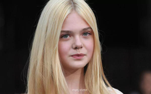 HD PC desktop wallpaper: close-up portrait of a young blonde woman with long hair and a soft, neutral expression against a dark background.