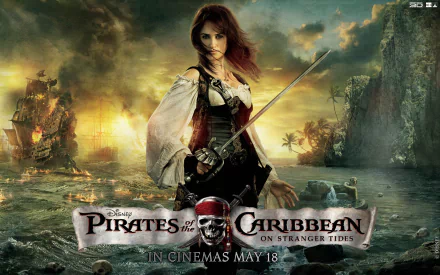 Penelope Cruz Angelica Teach movie Pirates of the Caribbean: On Stranger Tides HD Desktop Wallpaper | Background Image