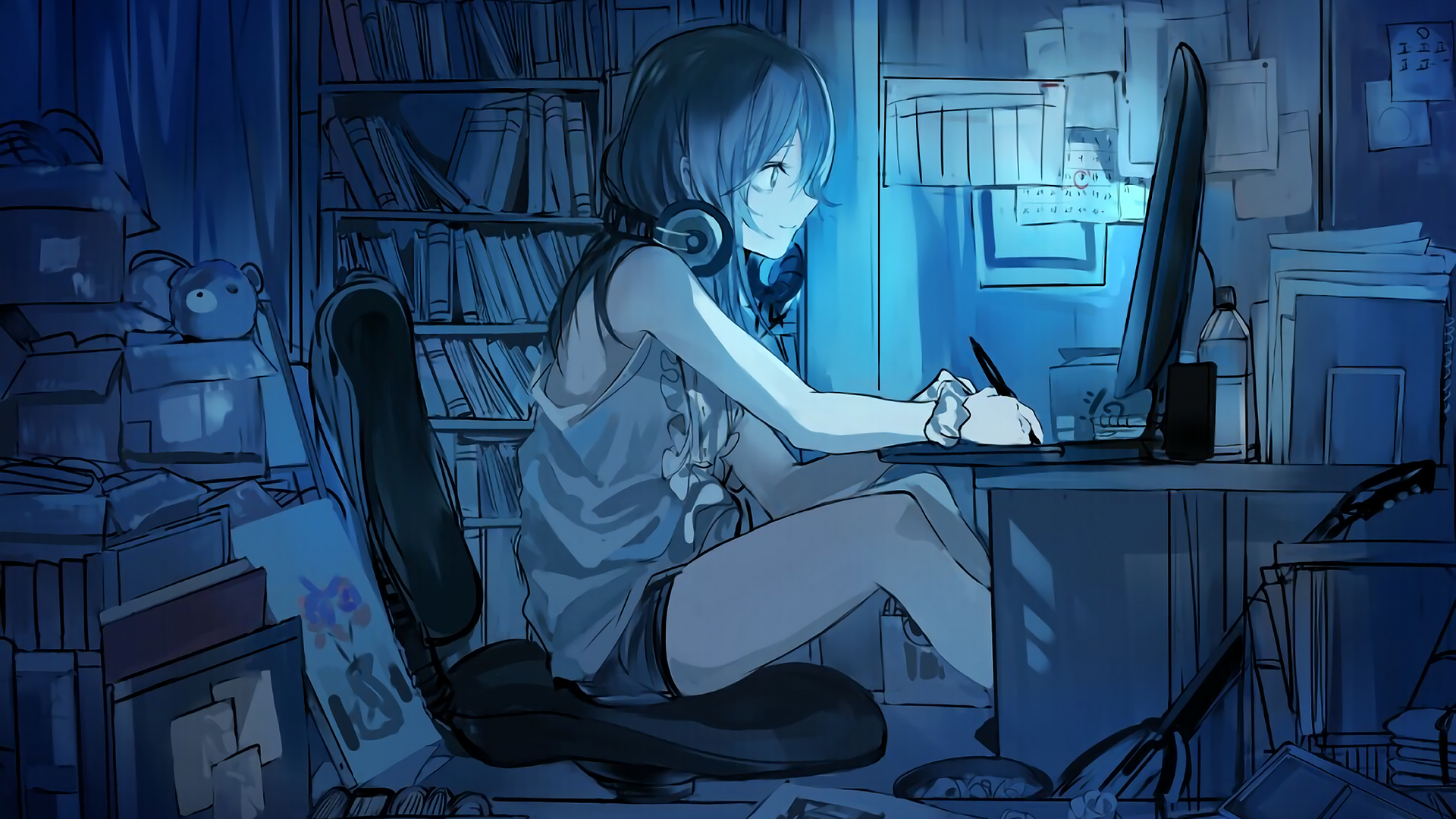 Sad anime girl for profile HD wallpapers