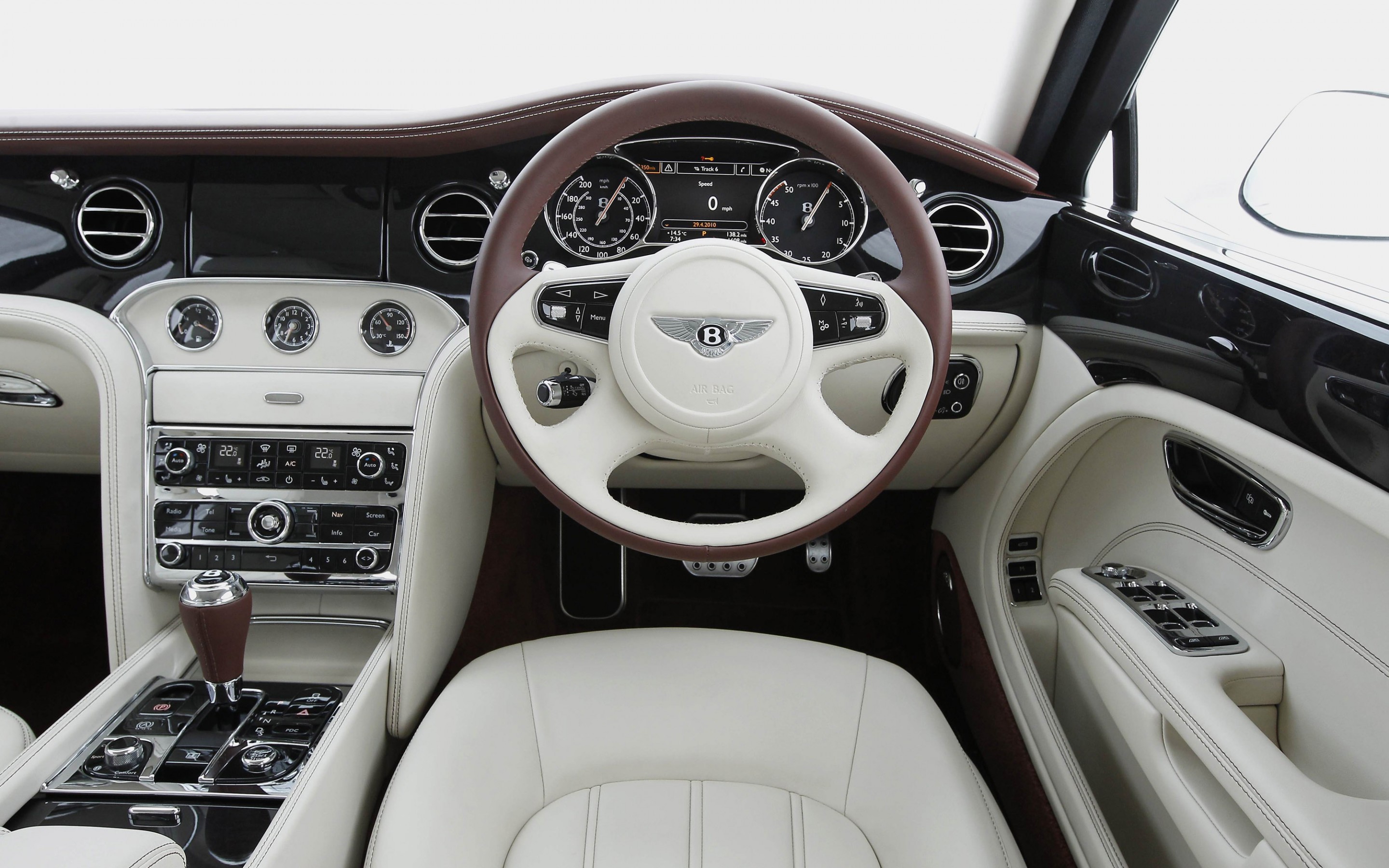 2010 Bentley Mulsanne Interior Hd Wallpaper Hintergrund