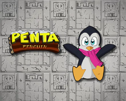 HD PC desktop wallpaper featuring Penta the penguin from the Crash Bandicoot video game series against a stone tablet background.
