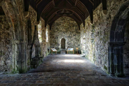 religious St Clement's Church, Rodel HD Desktop Wallpaper | Background Image