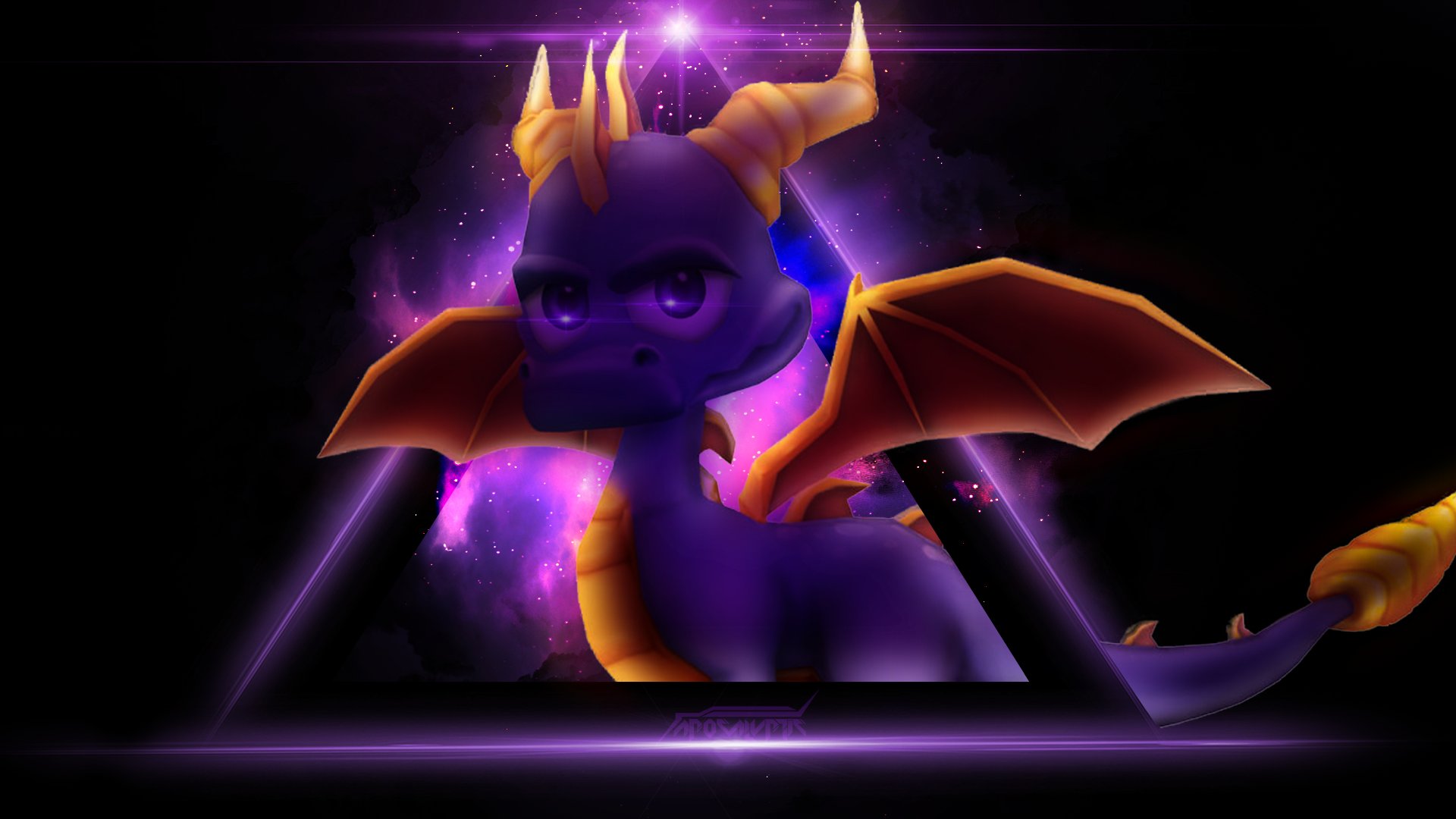 Video Game Spyro the Dragon HD Wallpaper Background Image.