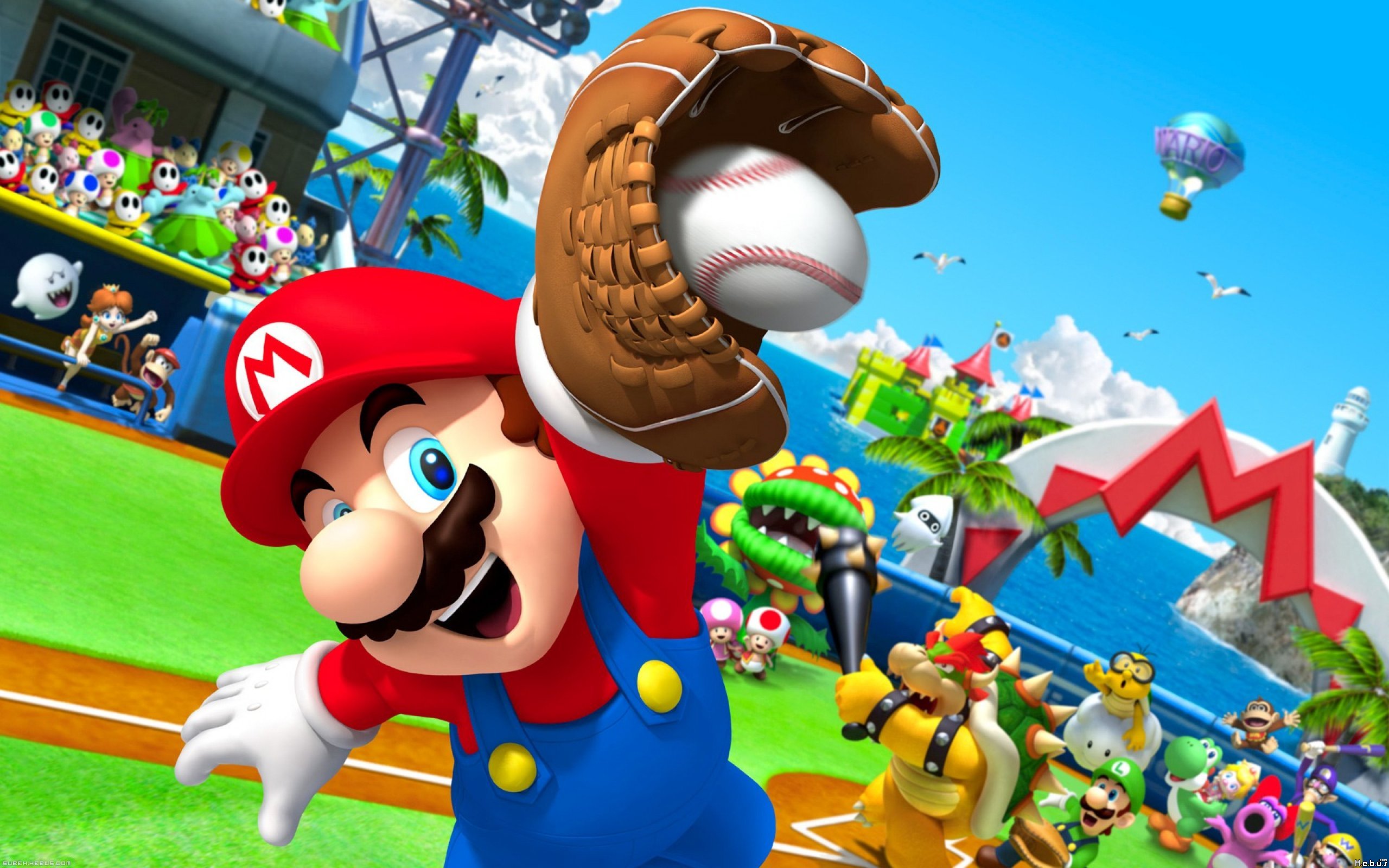 Video Game Mario Super Sluggers HD Wallpaper | Background Image